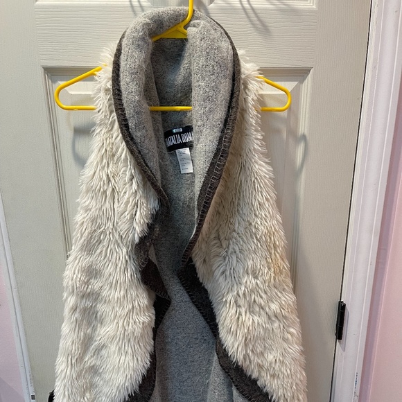 Natalia Romano. O/S. Fuzzy Draped Vest - Picture 1 of 2